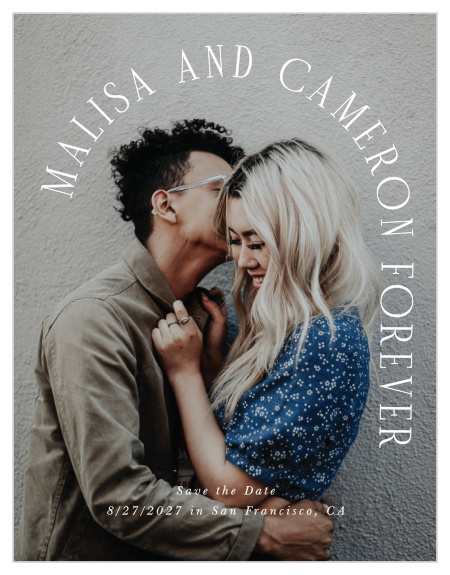 Announce your upcoming special day to close friends and family when you send out our Type Arch Wedding Arch Save the Date Magnets.