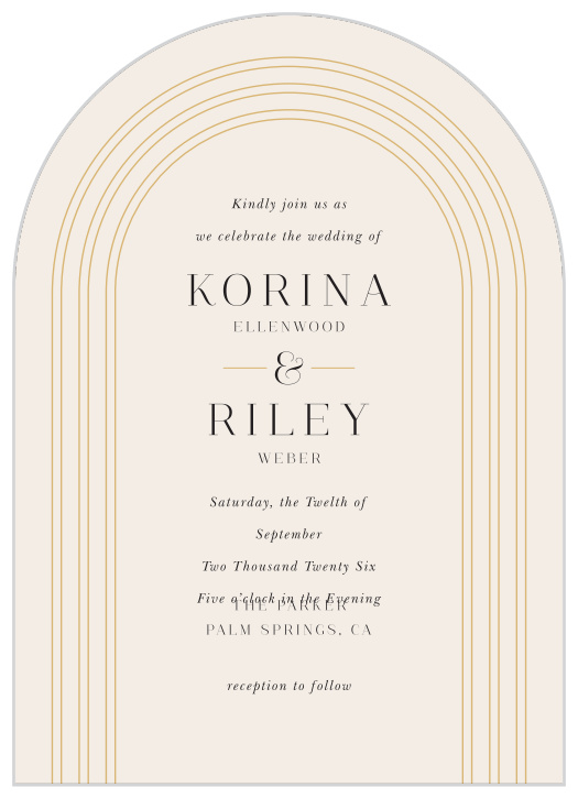 Our Love Arch Wedding Arch Invitations bring close friends and family together to celebrate your big day.
