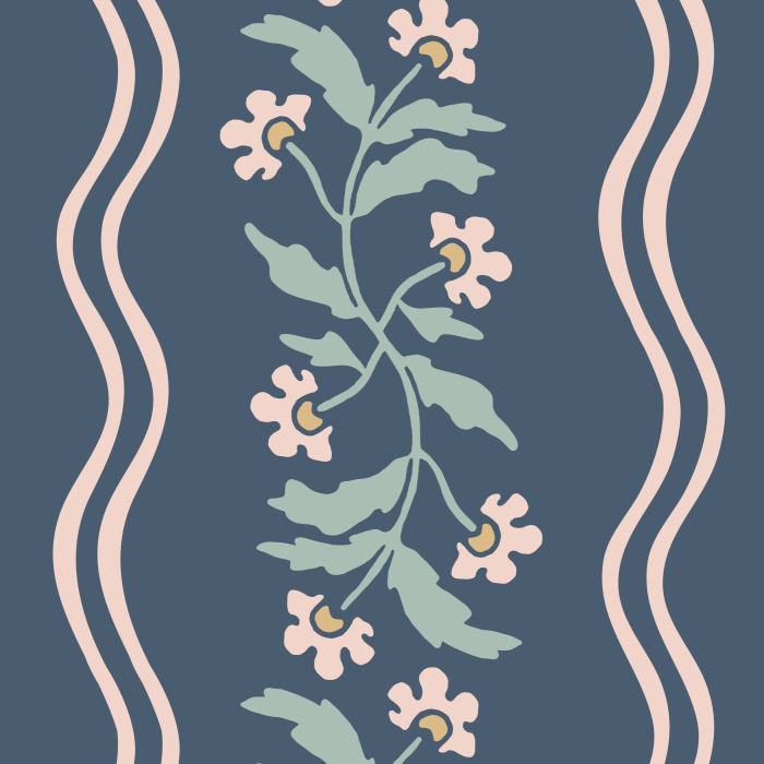 Enter a world of cottagecore charm when you place our Rebecca Waves Peel And Stick Removable Wallpaper on any wall in your home.