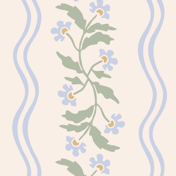 Enter a world of cottagecore charm when you place our Rebecca Waves Peel And Stick Removable Wallpaper on any wall in your home.