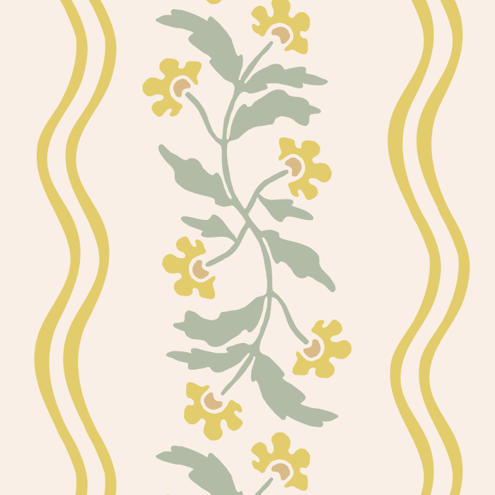 Enter a world of cottagecore charm when you place our Rebecca Waves Peel And Stick Removable Wallpaper on any wall in your home.