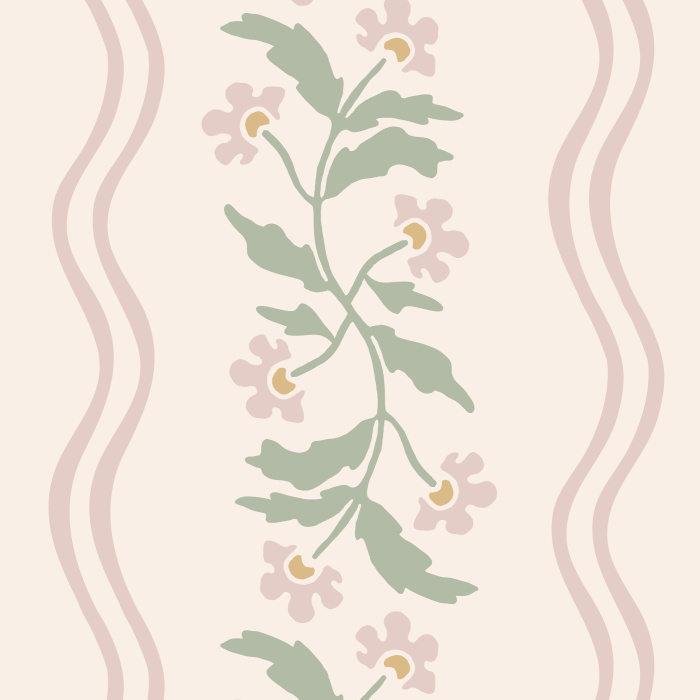 Enter a world of cottagecore charm when you place our Rebecca Waves Peel And Stick Removable Wallpaper on any wall in your home.