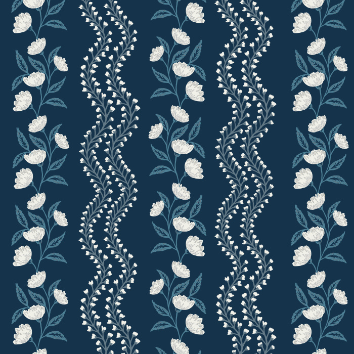 Add the perfect cottagecore vibe to any wall in your home with our Wavy Flower Garden Peel And Stick Removable Wallpaper.