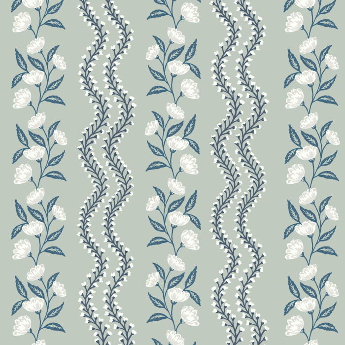 Add the perfect cottagecore vibe to any wall in your home with our Wavy Flower Garden Peel And Stick Removable Wallpaper.