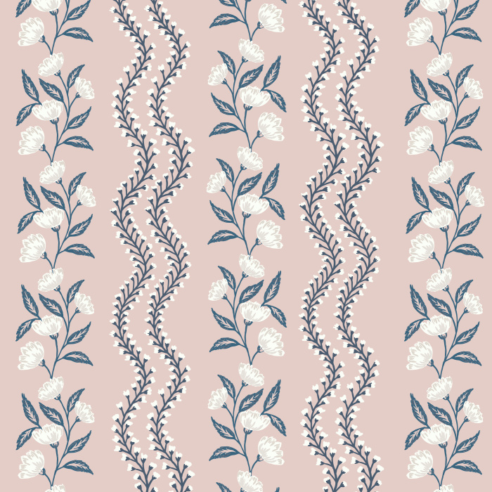 Add the perfect cottagecore vibe to any wall in your home with our Wavy Flower Garden Peel And Stick Removable Wallpaper.