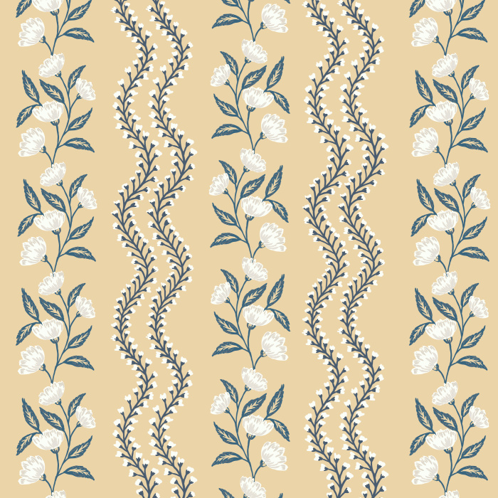 Add the perfect cottagecore vibe to any wall in your home with our Wavy Flower Garden Peel And Stick Removable Wallpaper.