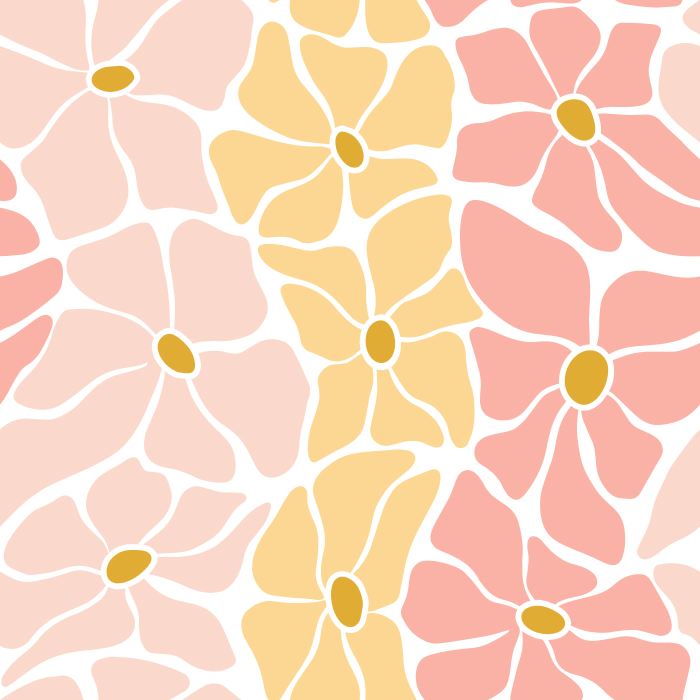 Groovy Floral Stripe Wallpaper