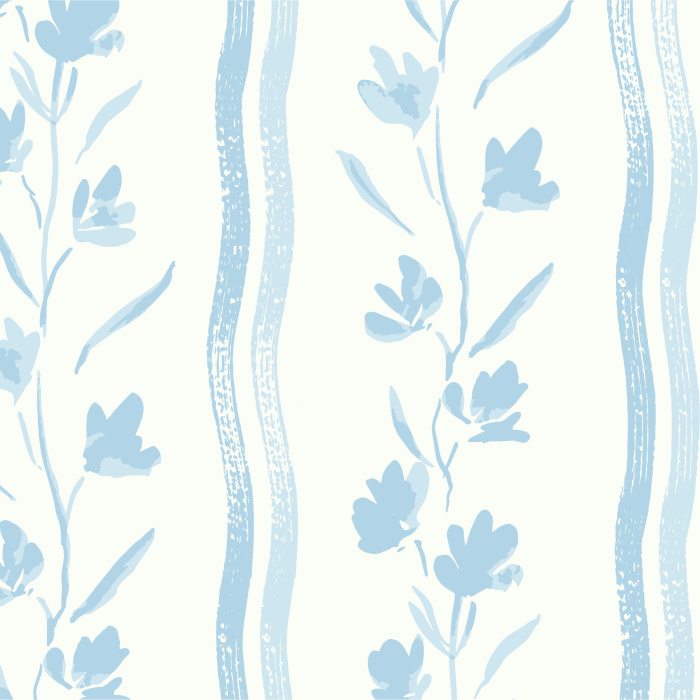 Bring the cozy allure of farmhouse living to any wall in your home with our Country Floral Stripe Peel And Stick Removable Wallpaper.