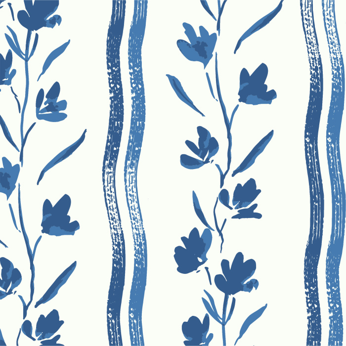 Bring the cozy allure of farmhouse living to any wall in your home with our Country Floral Stripe Peel And Stick Removable Wallpaper.