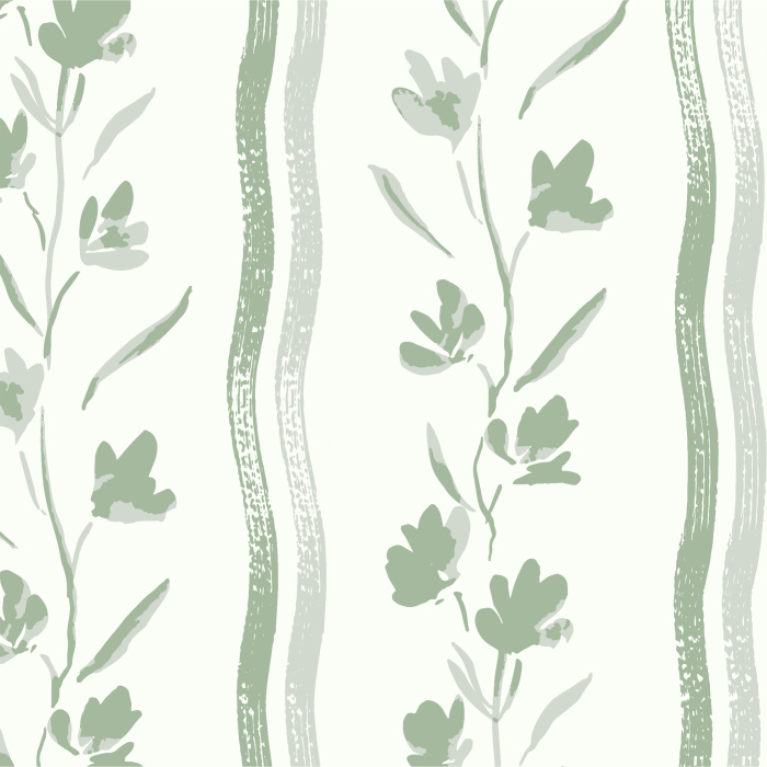 Bring the cozy allure of farmhouse living to any wall in your home with our Country Floral Stripe Peel And Stick Removable Wallpaper.