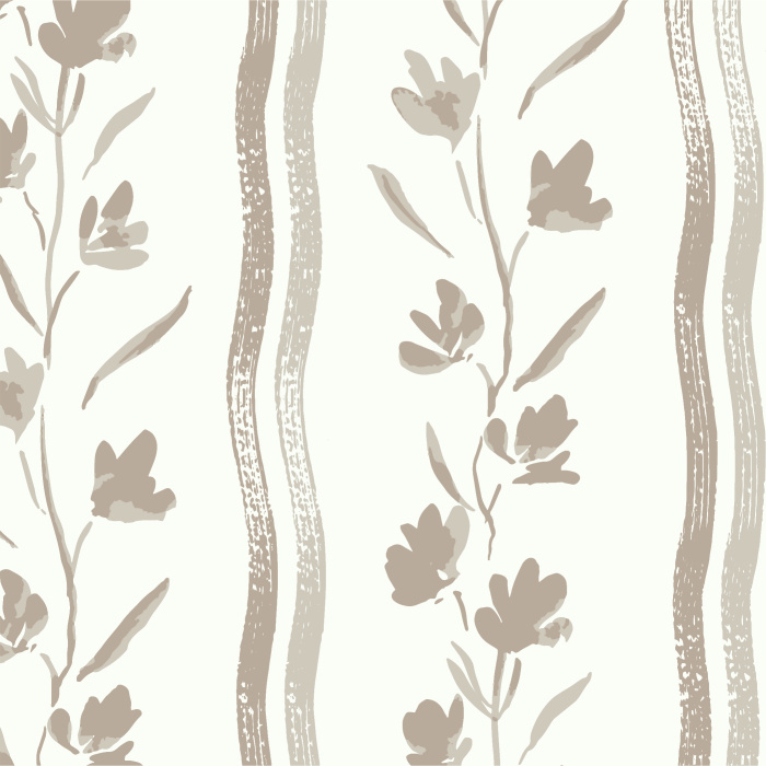 Bring the cozy allure of farmhouse living to any wall in your home with our Country Floral Stripe Peel And Stick Removable Wallpaper.