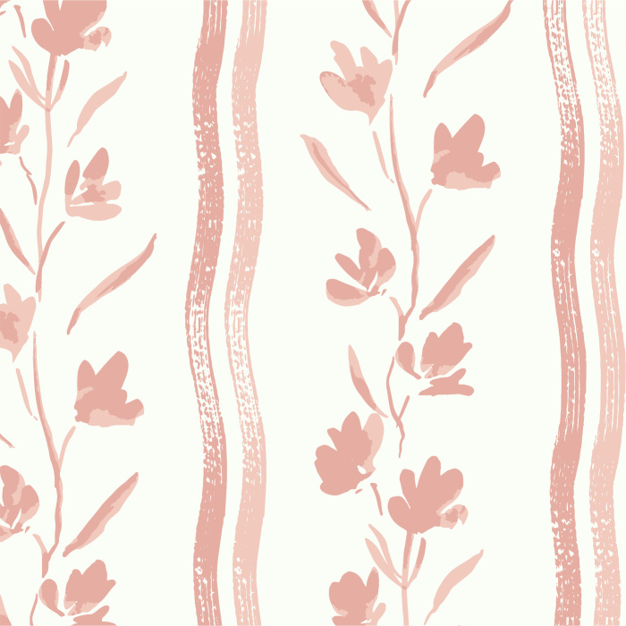 Bring the cozy allure of farmhouse living to any wall in your home with our Country Floral Stripe Peel And Stick Removable Wallpaper.