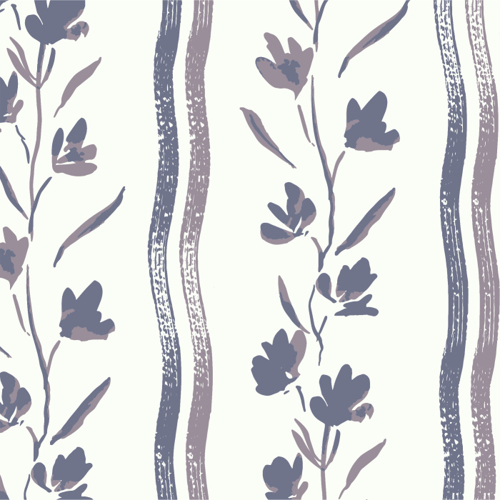 Bring the cozy allure of farmhouse living to any wall in your home with our Country Floral Stripe Peel And Stick Removable Wallpaper.
