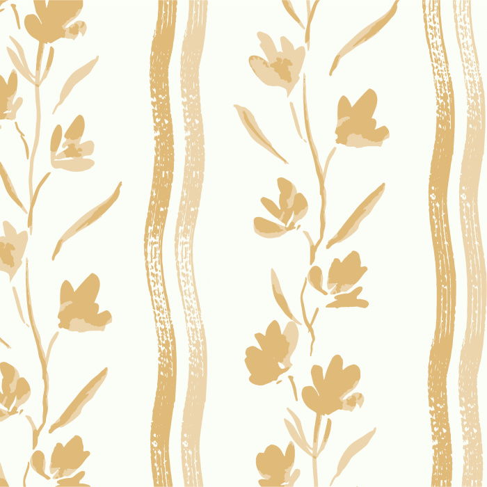 Bring the cozy allure of farmhouse living to any wall in your home with our Country Floral Stripe Peel And Stick Removable Wallpaper.