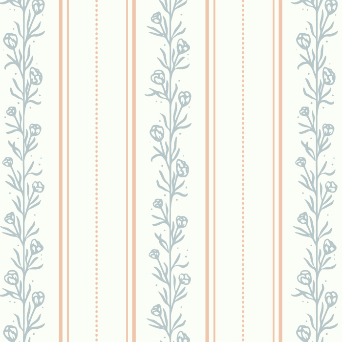 Create a rustic country accent to any wall in your home with our Sketchy Tulip Stripes Peel And Stick Removable Wallpaper.