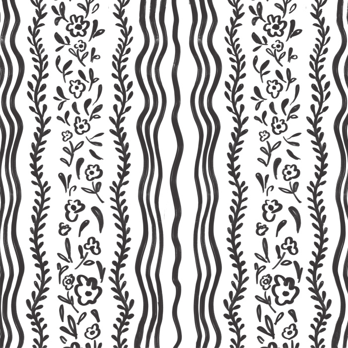 Create a quaint cottagecore look on any wall in your home with our Sweet Floral Stripe Peel And Stick Removable Wallpaper.