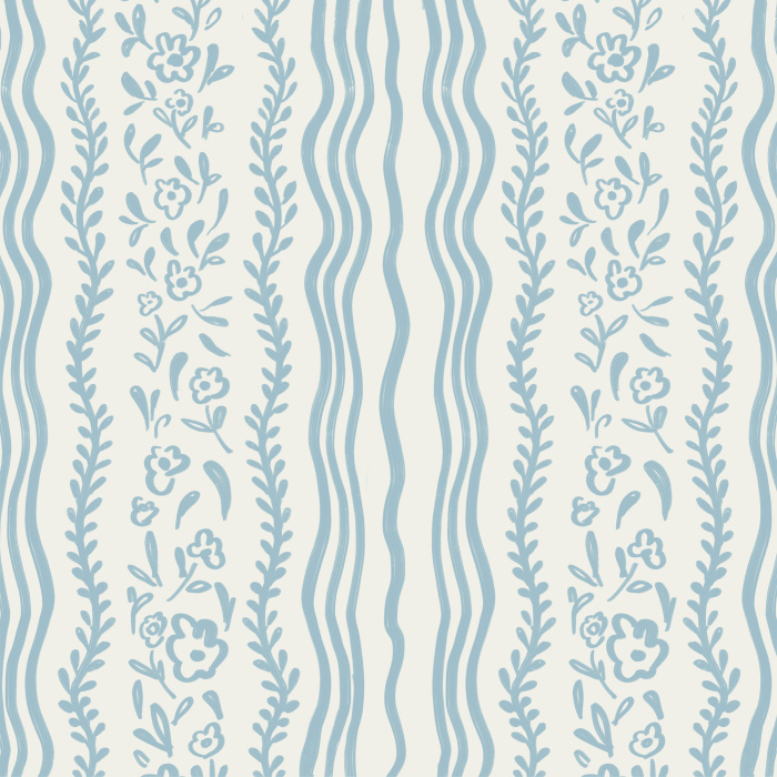 Create a quaint cottagecore look on any wall in your home with our Sweet Floral Stripe Peel And Stick Removable Wallpaper.