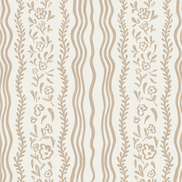 Create a quaint cottagecore look on any wall in your home with our Sweet Floral Stripe Peel And Stick Removable Wallpaper.
