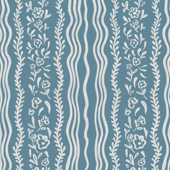 Create a quaint cottagecore look on any wall in your home with our Sweet Floral Stripe Peel And Stick Removable Wallpaper.