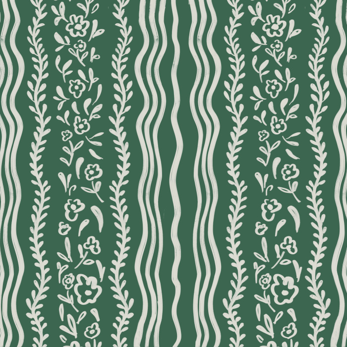 Create a quaint cottagecore look on any wall in your home with our Sweet Floral Stripe Peel And Stick Removable Wallpaper.