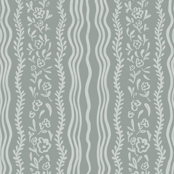 Create a quaint cottagecore look on any wall in your home with our Sweet Floral Stripe Peel And Stick Removable Wallpaper.