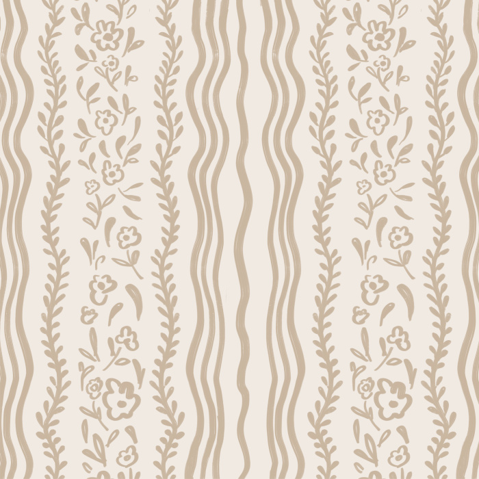 Create a quaint cottagecore look on any wall in your home with our Sweet Floral Stripe Peel And Stick Removable Wallpaper.