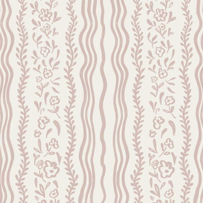 Create a quaint cottagecore look on any wall in your home with our Sweet Floral Stripe Peel And Stick Removable Wallpaper.