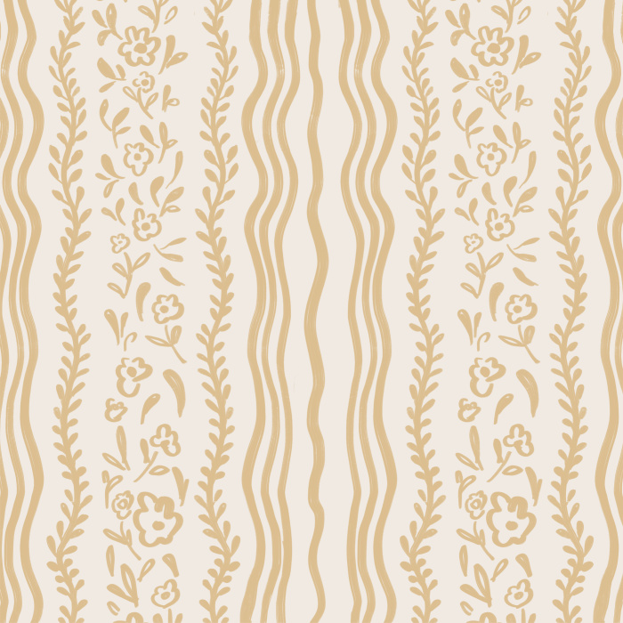 Create a quaint cottagecore look on any wall in your home with our Sweet Floral Stripe Peel And Stick Removable Wallpaper.