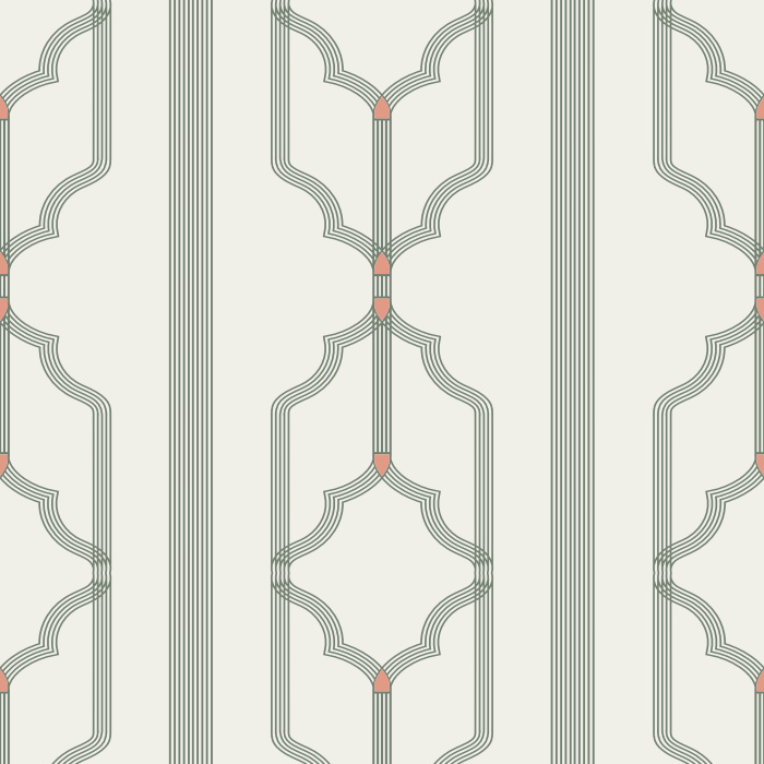 Upgrade your space with our Interlocked Stripes Peel and Stick Removable Wallpaper.
