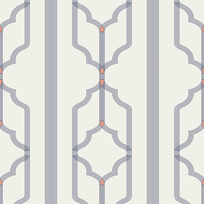 Upgrade your space with our Interlocked Stripes Peel and Stick Removable Wallpaper.