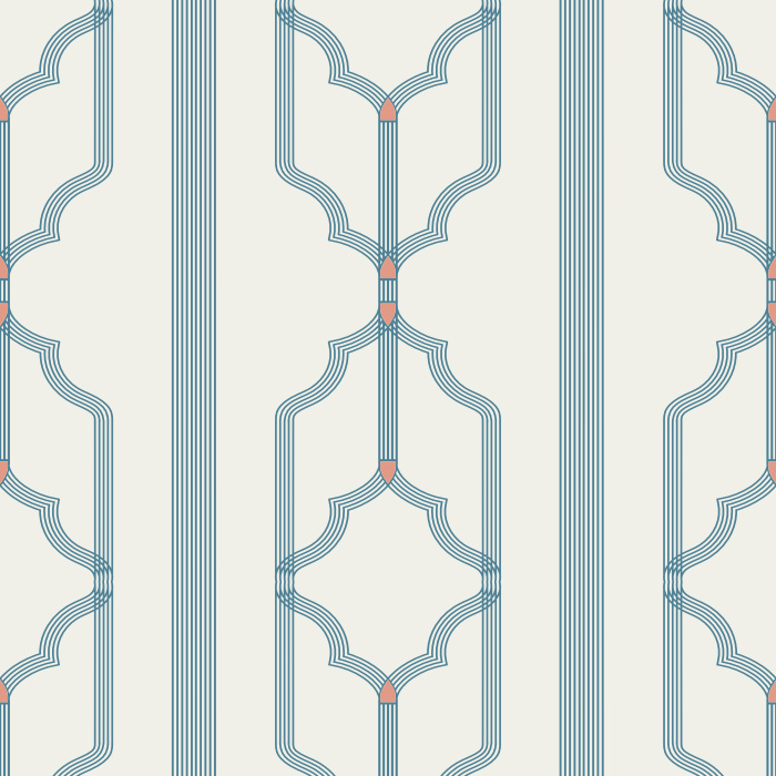 Upgrade your space with our Interlocked Stripes Peel and Stick Removable Wallpaper.