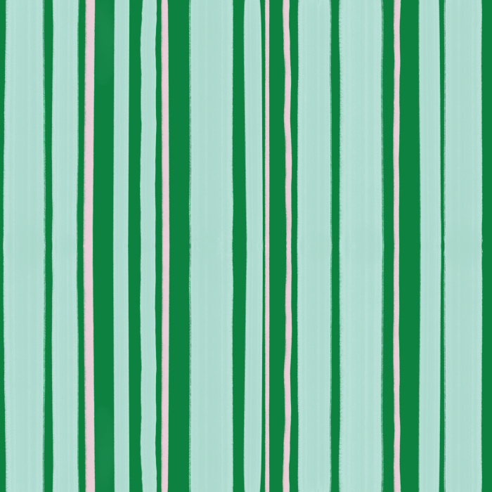 Add some fun to your interior design with our Mint Stripe Peel and Stick Removable Wallpaper. 