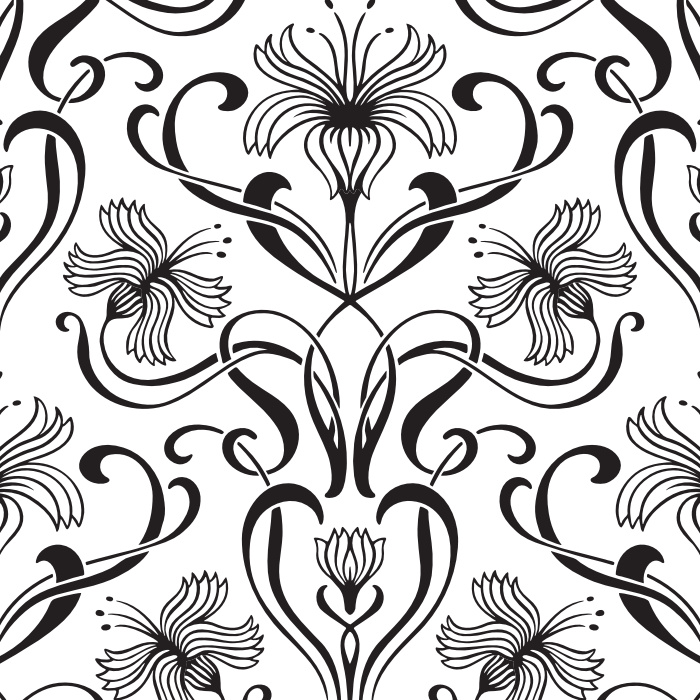 Add a vintage floral touch to any wall in your home with our Swirling Nouveau Peel And Stick Removable Wallpaper.