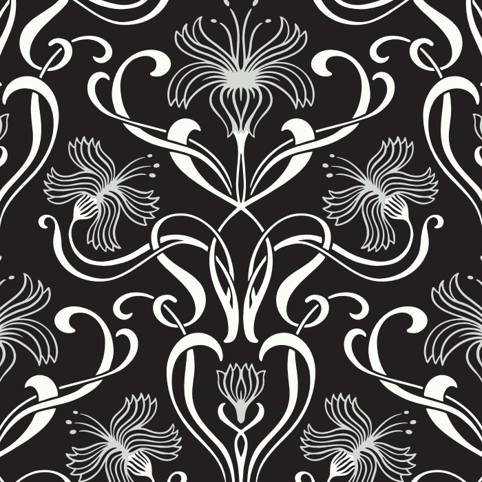 Add a vintage floral touch to any wall in your home with our Swirling Nouveau Peel And Stick Removable Wallpaper.