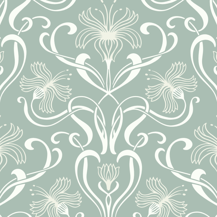 Add a vintage floral touch to any wall in your home with our Swirling Nouveau Peel And Stick Removable Wallpaper.