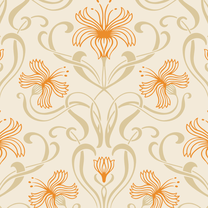 Add a vintage floral touch to any wall in your home with our Swirling Nouveau Peel And Stick Removable Wallpaper.