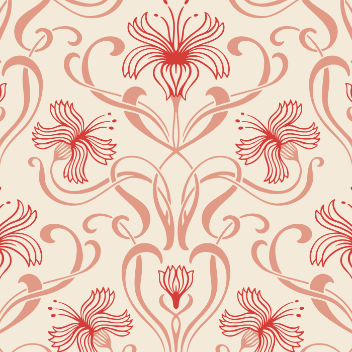 Add a vintage floral touch to any wall in your home with our Swirling Nouveau Peel And Stick Removable Wallpaper.