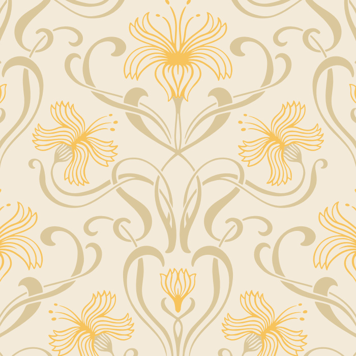 Add a vintage floral touch to any wall in your home with our Swirling Nouveau Peel And Stick Removable Wallpaper.