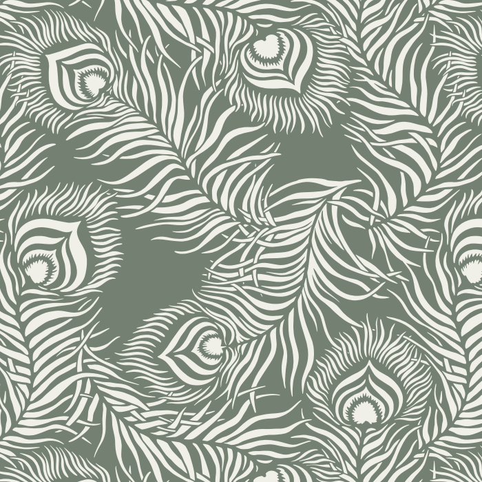 Completely transform your space with our Peacock Tranquility Peel and Stick Removable Wallpaper. 