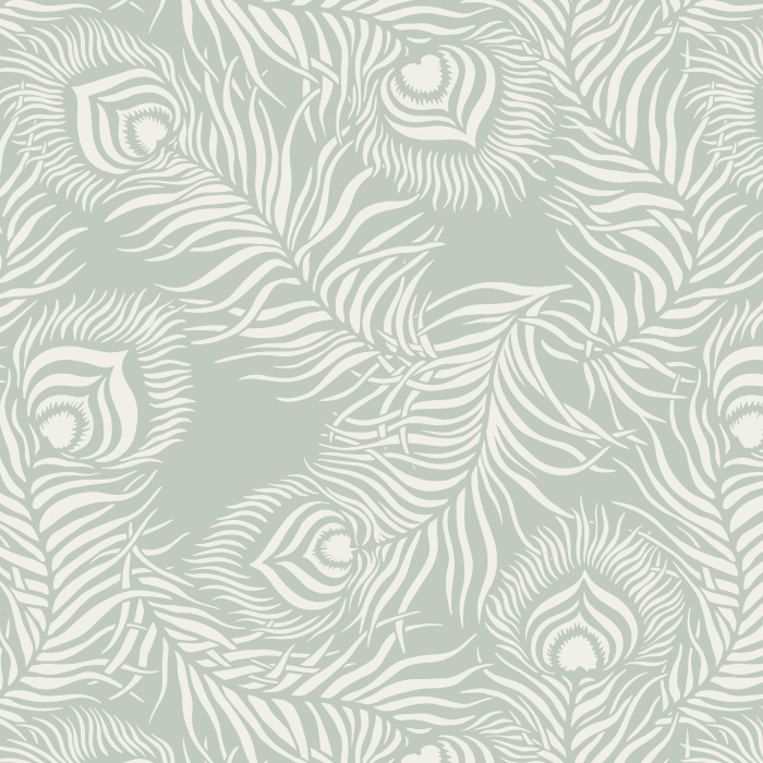 Completely transform your space with our Peacock Tranquility Peel and Stick Removable Wallpaper. 