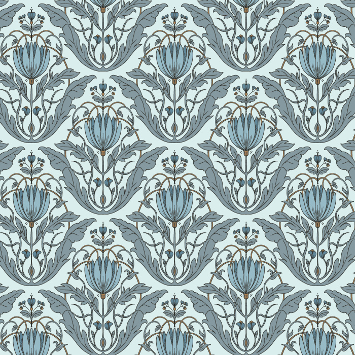 Our Protea Pattern Peel And Stick Removable Wallpaper will surely add a classy vintage touch to any wall in your home.