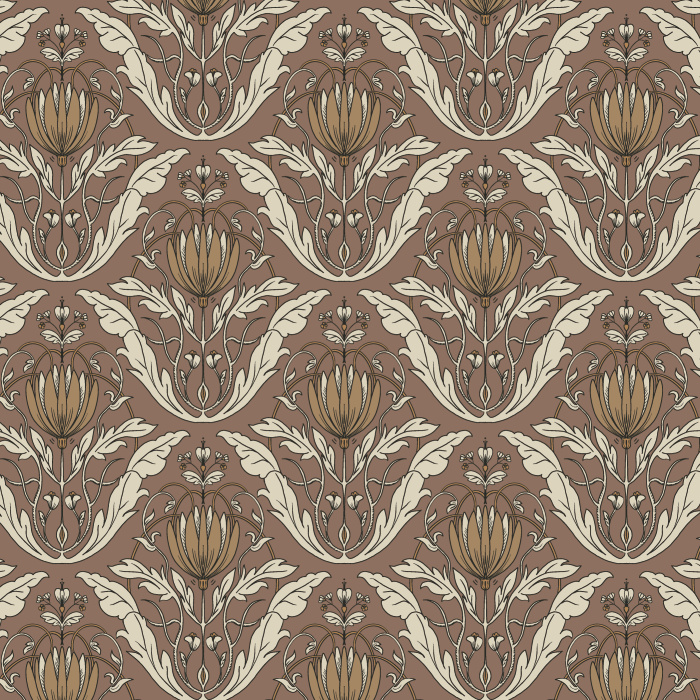 Our Protea Pattern Peel And Stick Removable Wallpaper will surely add a classy vintage touch to any wall in your home.