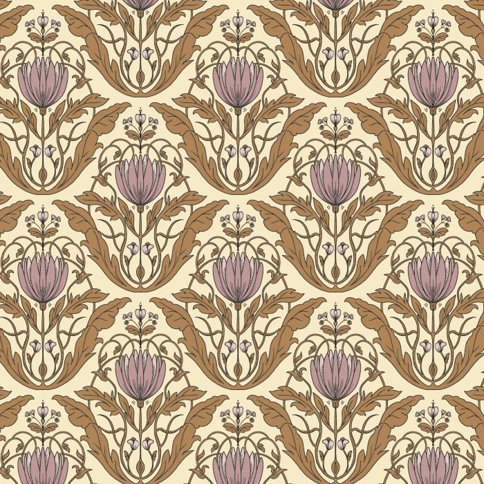 Our Protea Pattern Peel And Stick Removable Wallpaper will surely add a classy vintage touch to any wall in your home.