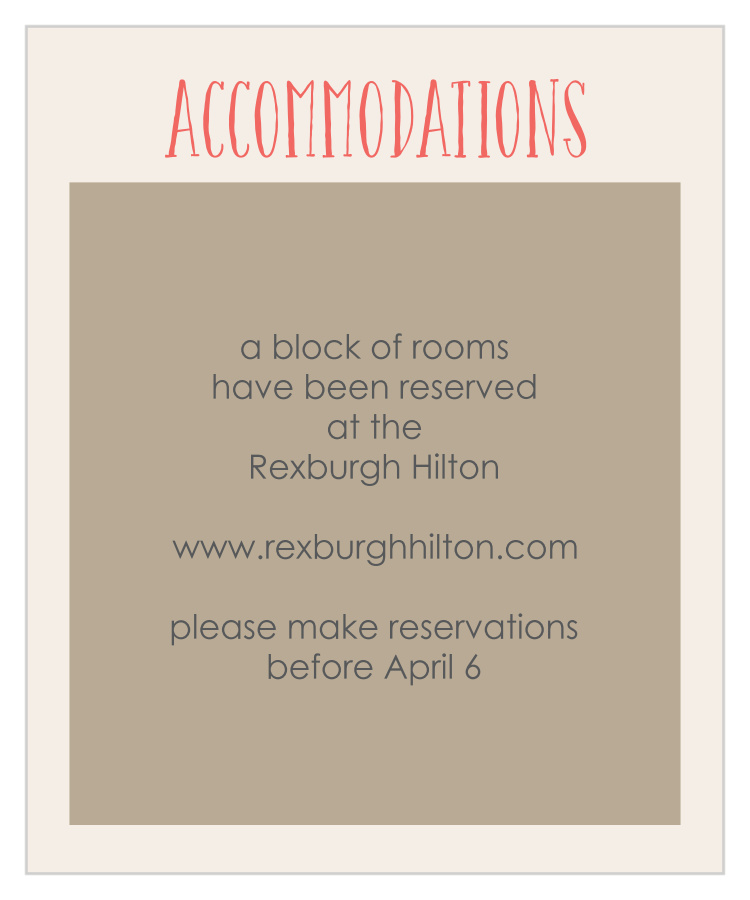 Flying Banner Accommodation Cards