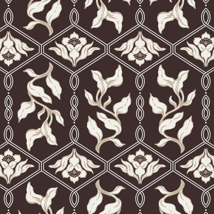 Add a vintage accent wall to any room in your home with our Nouveau Trellis Peel And Stick Removable Wallpaper.