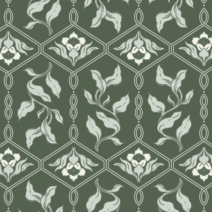 Add a vintage accent wall to any room in your home with our Nouveau Trellis Peel And Stick Removable Wallpaper.