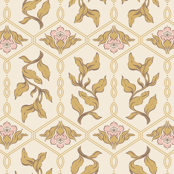 Add a vintage accent wall to any room in your home with our Nouveau Trellis Peel And Stick Removable Wallpaper.