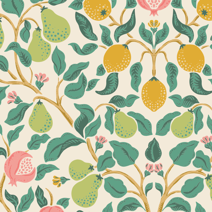 Turn any wall into a beautiful statement with our Bountiful Orchard Peel and Stick Removable Wallpaper.