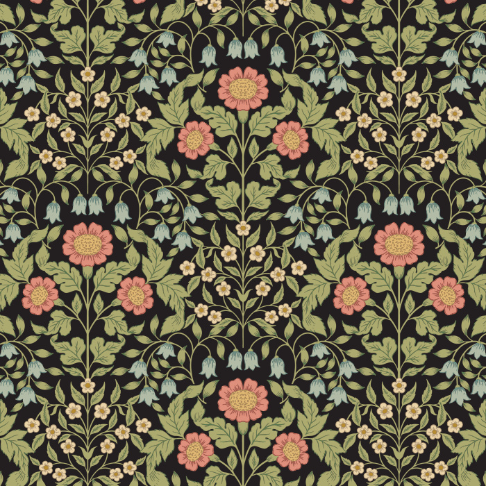 Bring the feel of nature to any wall in your home with our Garden Nouveau Peel And Stick Removable Wallpaper.