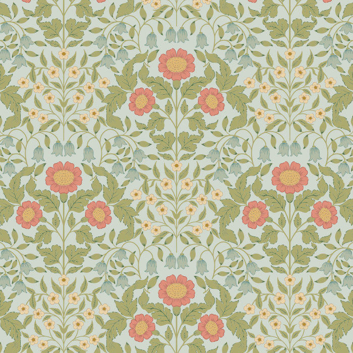Bring the feel of nature to any wall in your home with our Garden Nouveau Peel And Stick Removable Wallpaper.